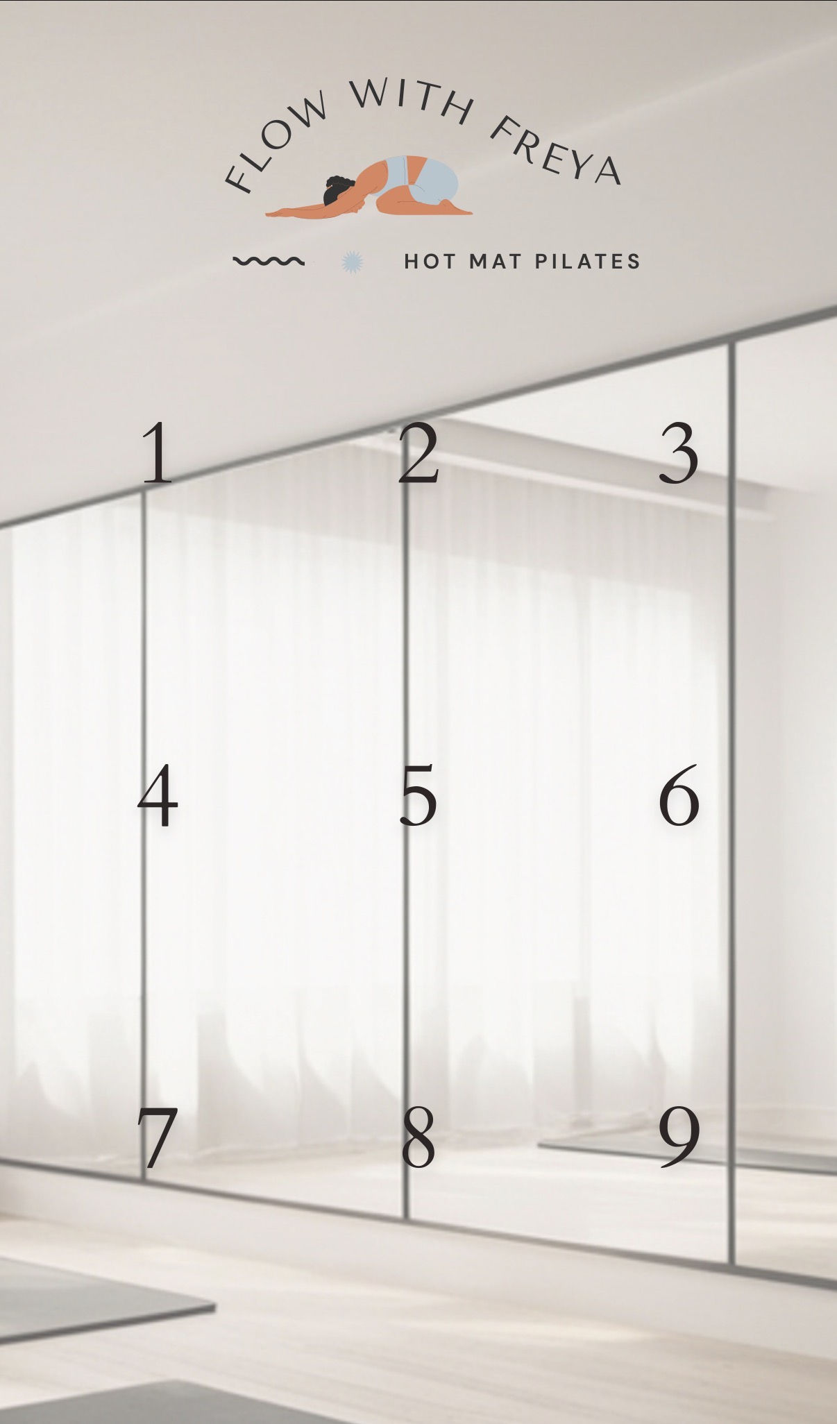 Flow with Freya Pilates advent calendar sample design